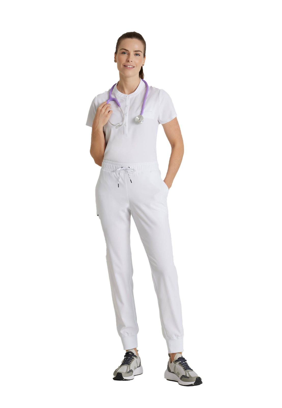 Women's Union Jogger Scrub Pant - BUP647 - White