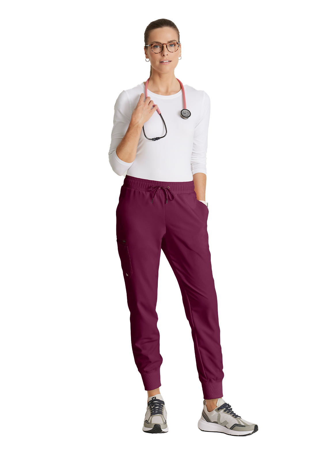 Women's Union Jogger Scrub Pant - BUP647 - Wine