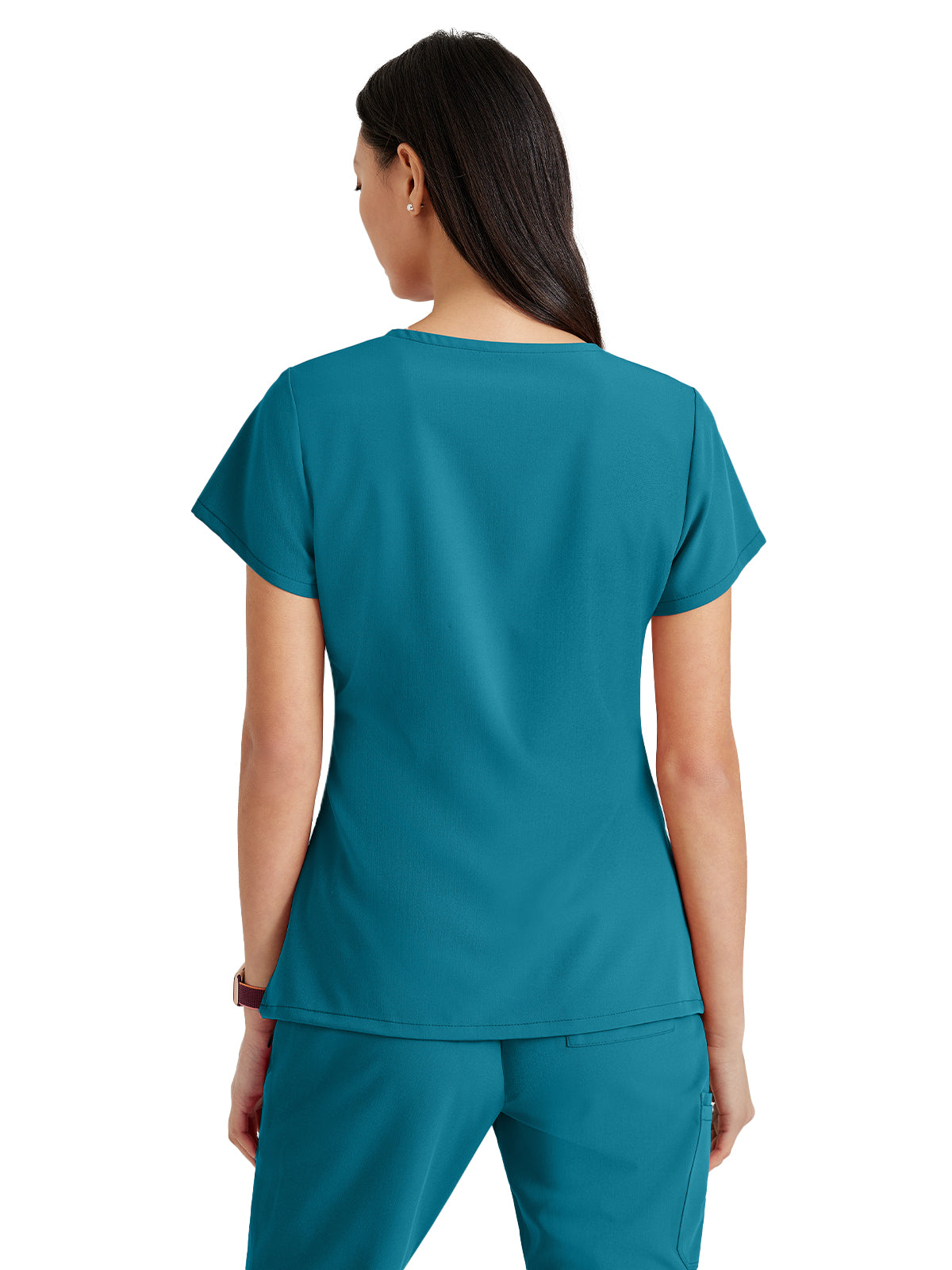 Women's Tool Strip Detail Scrub Top - BUT167 - Bahama