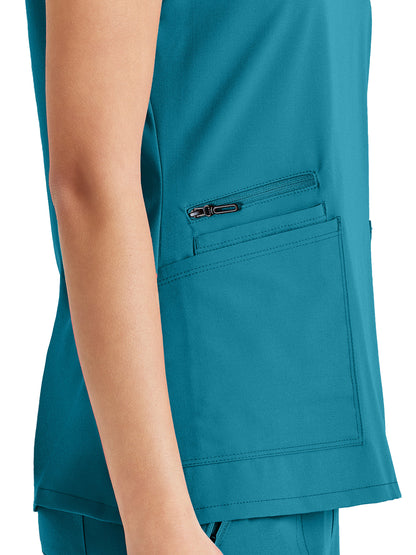 Women's Tool Strip Detail Scrub Top - BUT167 - Bahama