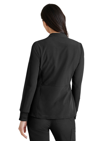 Women's Team Scrub Jacket - BUW884 - Black