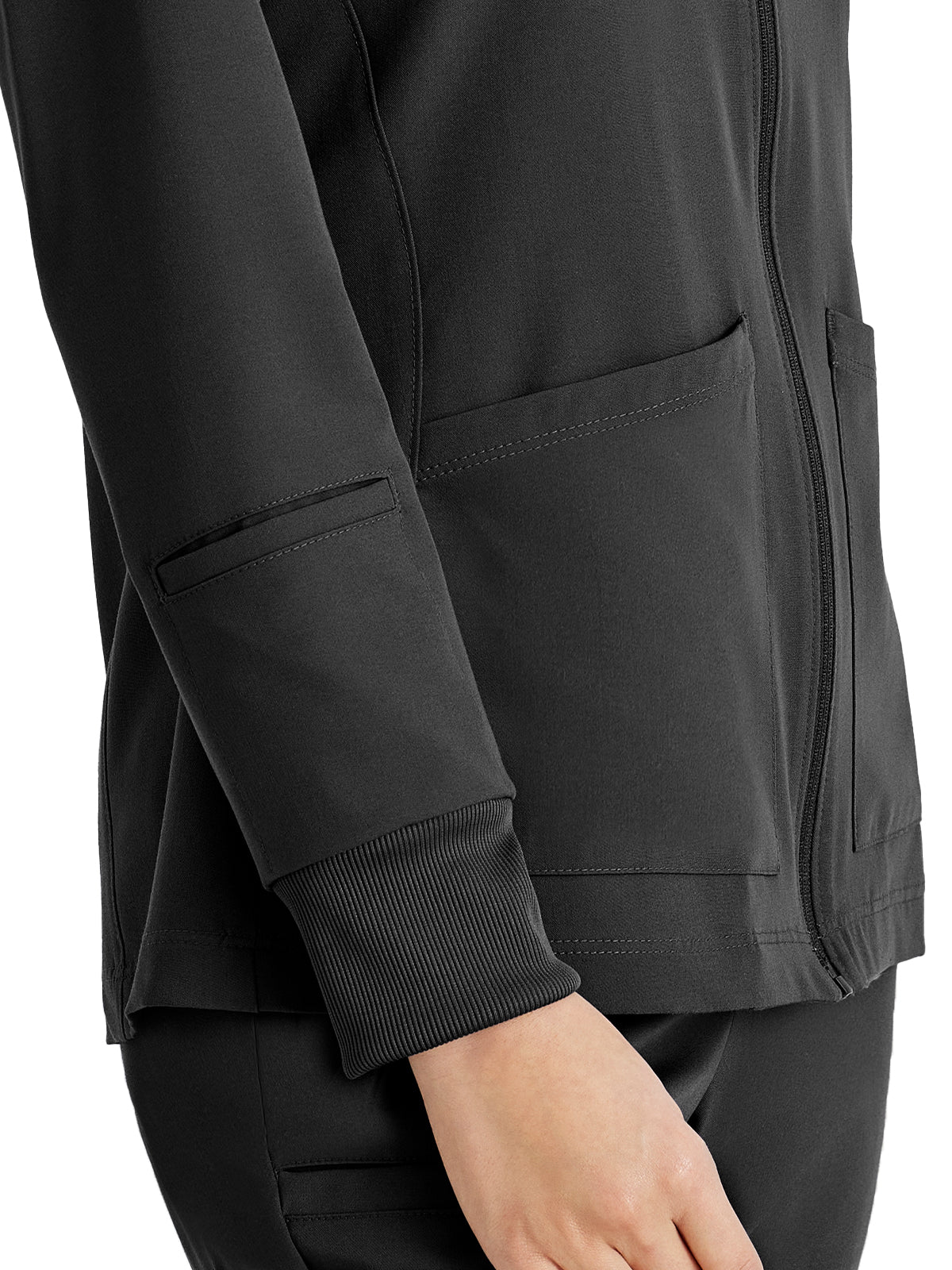 Women's Team Scrub Jacket - BUW884 - Black