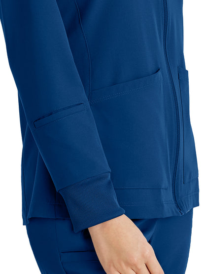 Women's Team Scrub Jacket - BUW884 - Indigo (Navy)