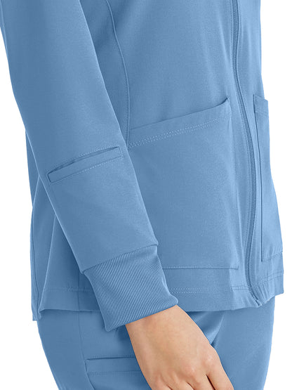 Women's Team Scrub Jacket - BUW884 - Ciel Blue