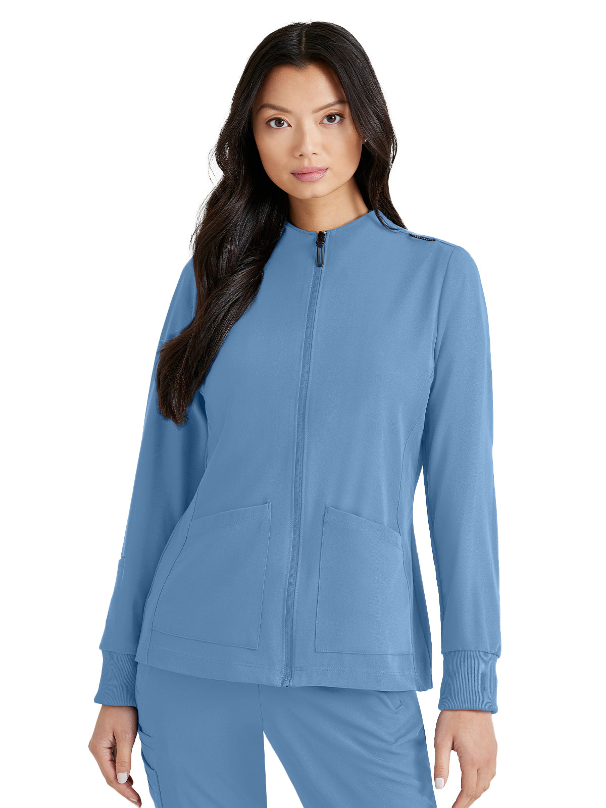 Women's Team Scrub Jacket - BUW884 - Ciel Blue