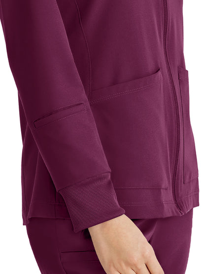 Women's Team Scrub Jacket - BUW884 - Wine