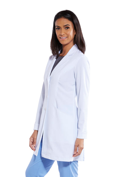 Women's Two-Pocket Princess Seam 34"  Eve Lab Coat - GNC001 - White