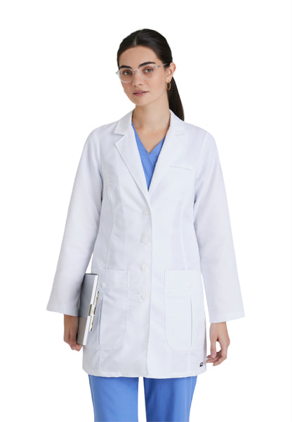 Women's Four-Pocket 34" Tricia Lab Coat - GRC951 - White