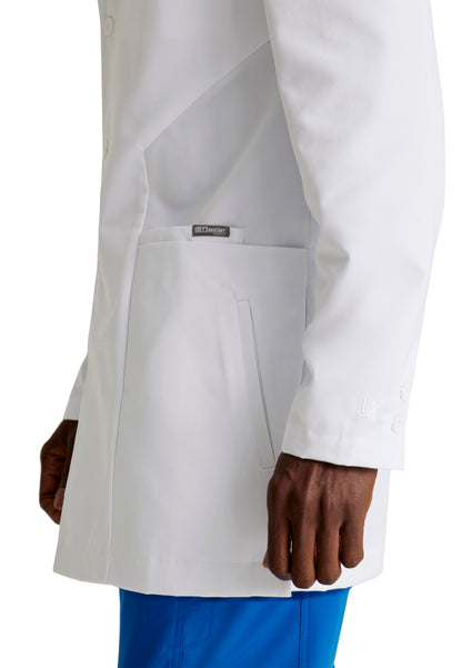 Men's Six-Pocket 35" Derek Lab Coat - GRC962 - White