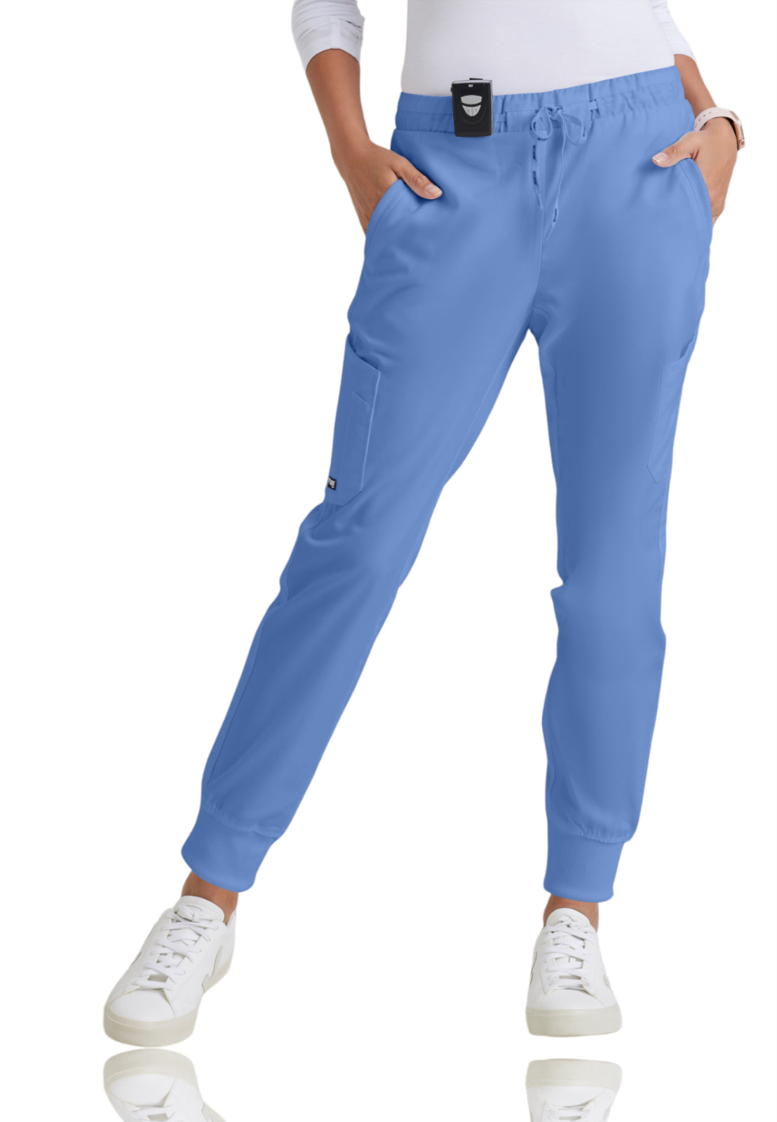 Women's Drawcord Waistband Kira Scrub Pant - GRP534 - Ciel Blue