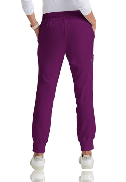 Women's Drawcord Waistband Kira Scrub Pant - GRP534 - Wine