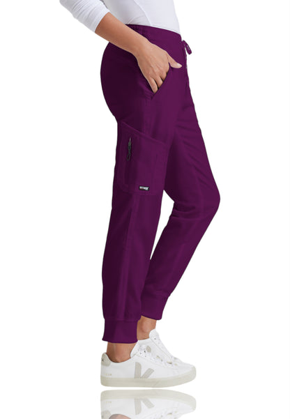 Women's Drawcord Waistband Kira Scrub Pant - GRP534 - Wine