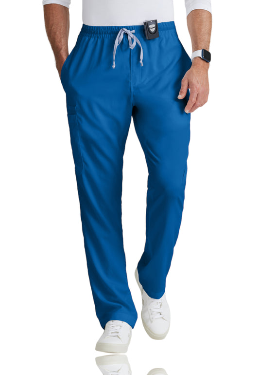 Men's Elastic Waistband With Contrast Drawcord Evan Scrub Pant - GRP558 - New Royal