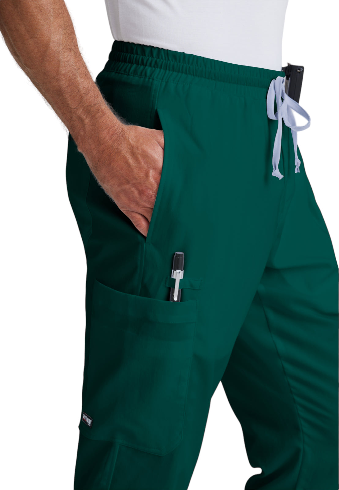 Men's Elastic Waistband With Contrast Drawcord Evan Pant - GRP558 - Hunter Green