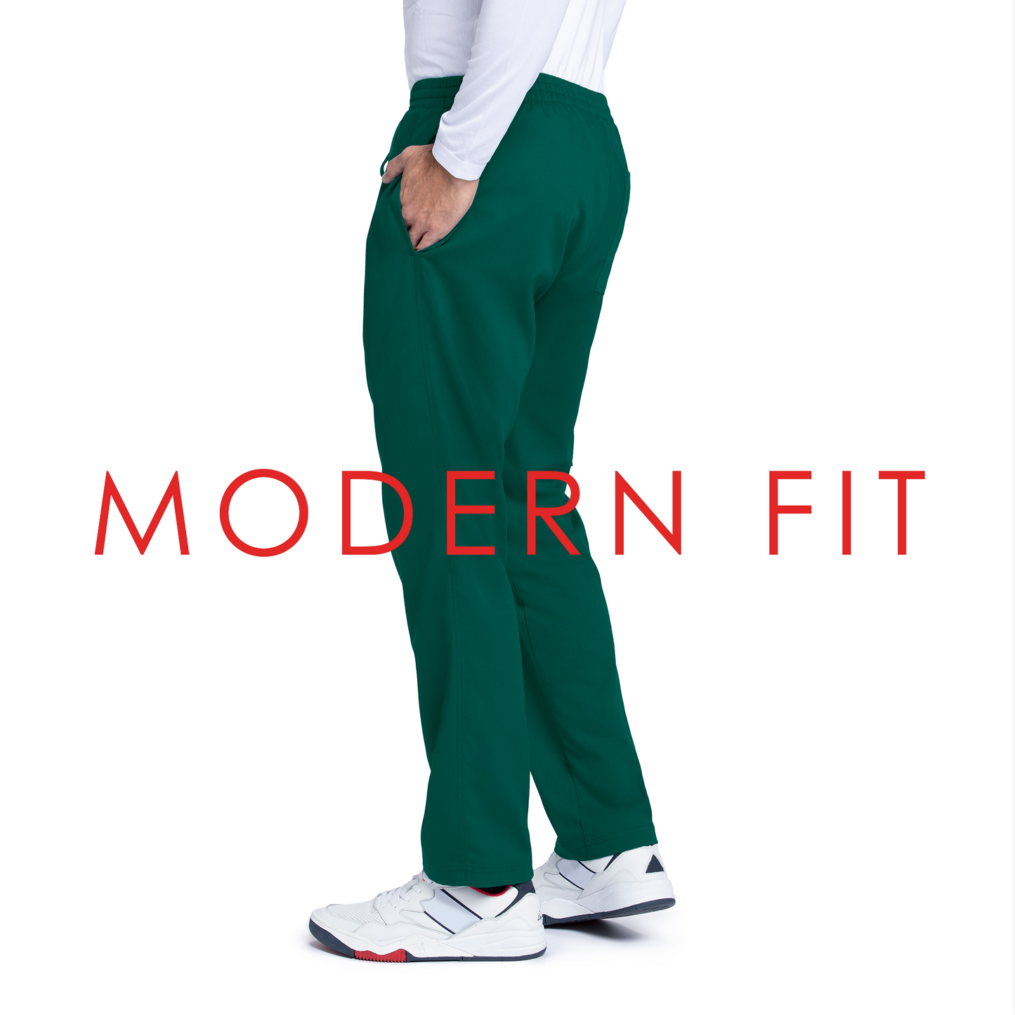Men's Elastic Waistband With Contrast Drawcord Evan Pant - GRP558 - Hunter Green