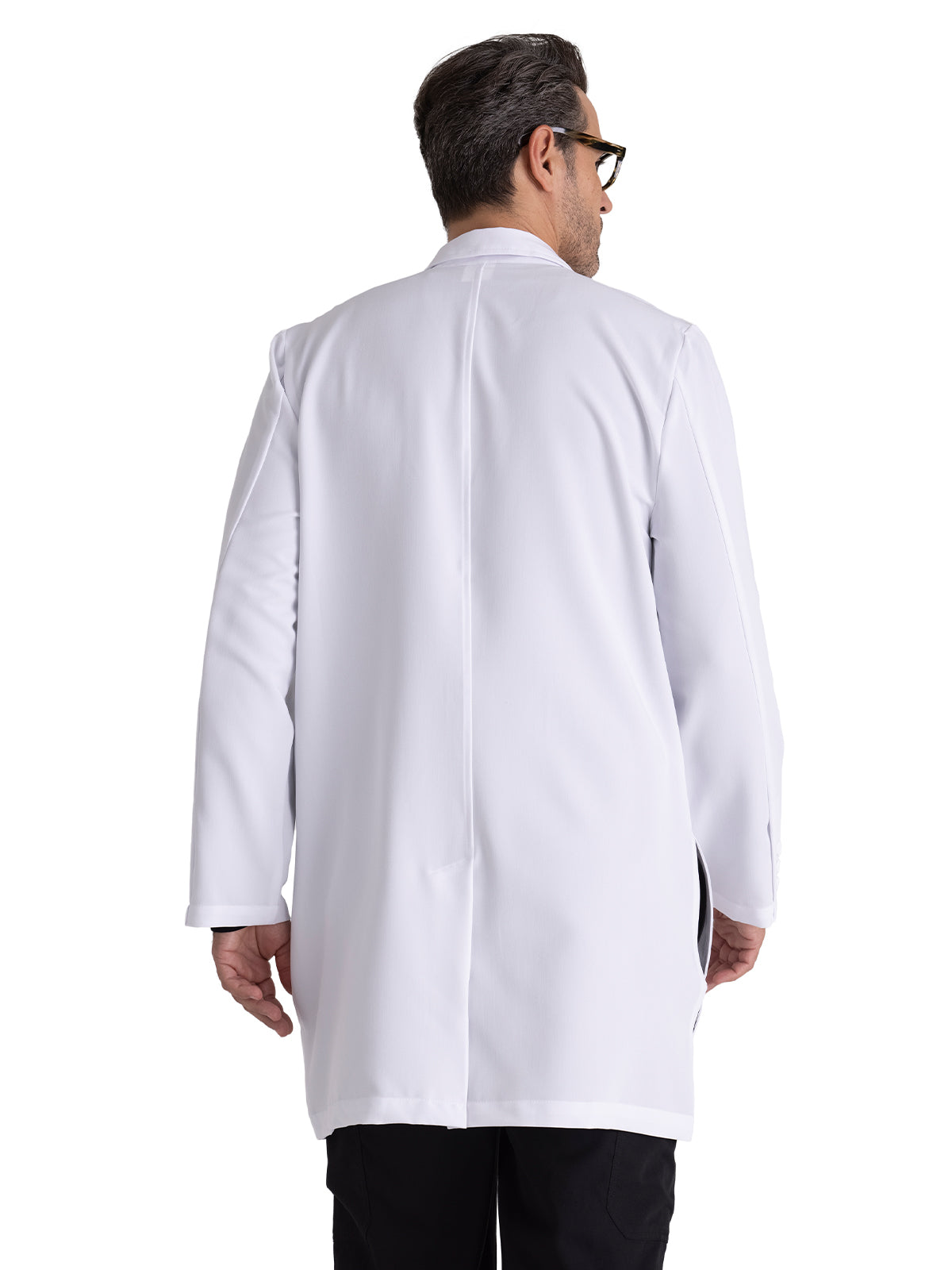 Men's Six-Pocket 37" Liam Lab Coat - GRSC009 - White