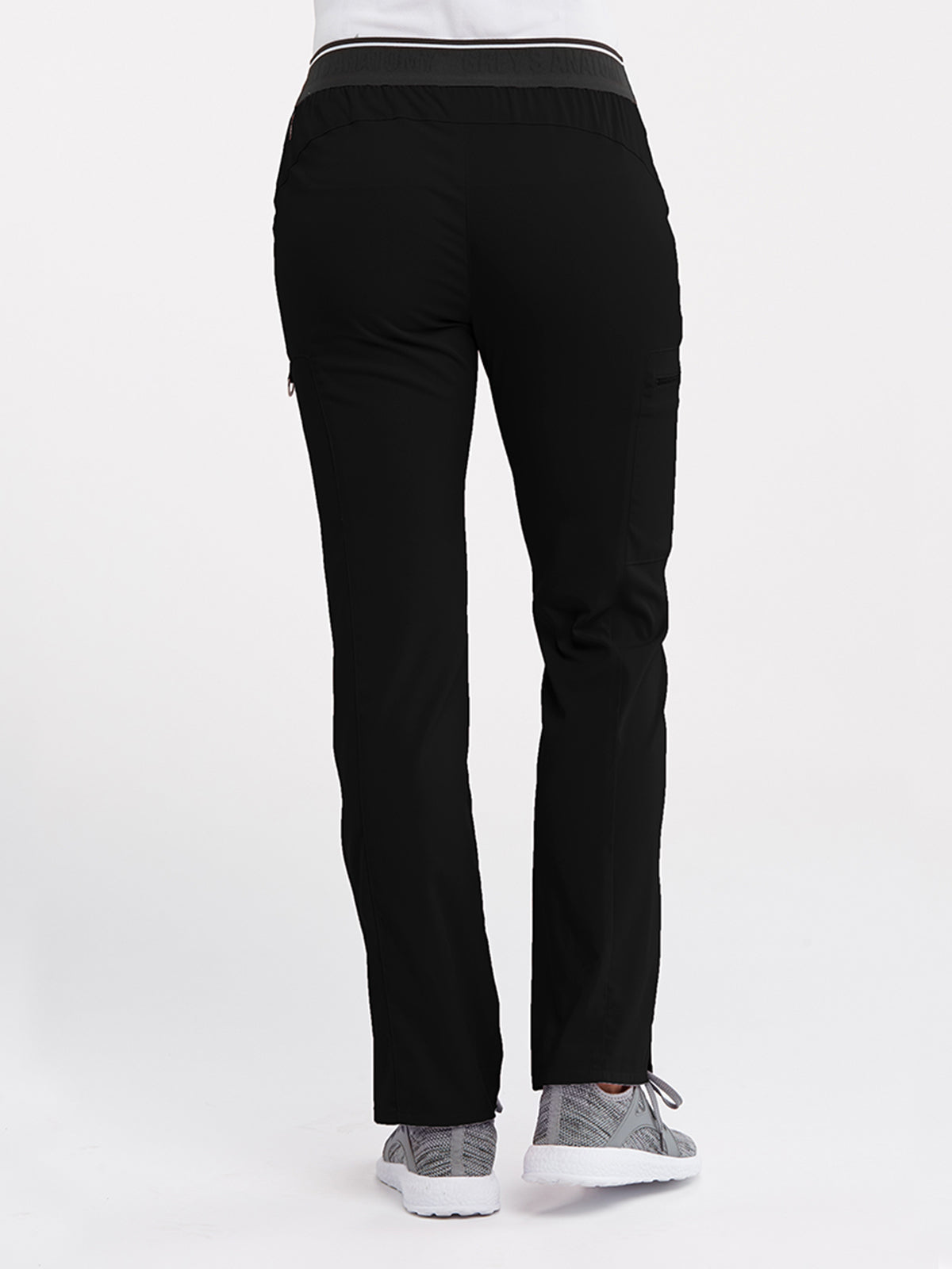 Women's Zip Cargo Pocket Kim Scrub Pant - GRSP500 - Black