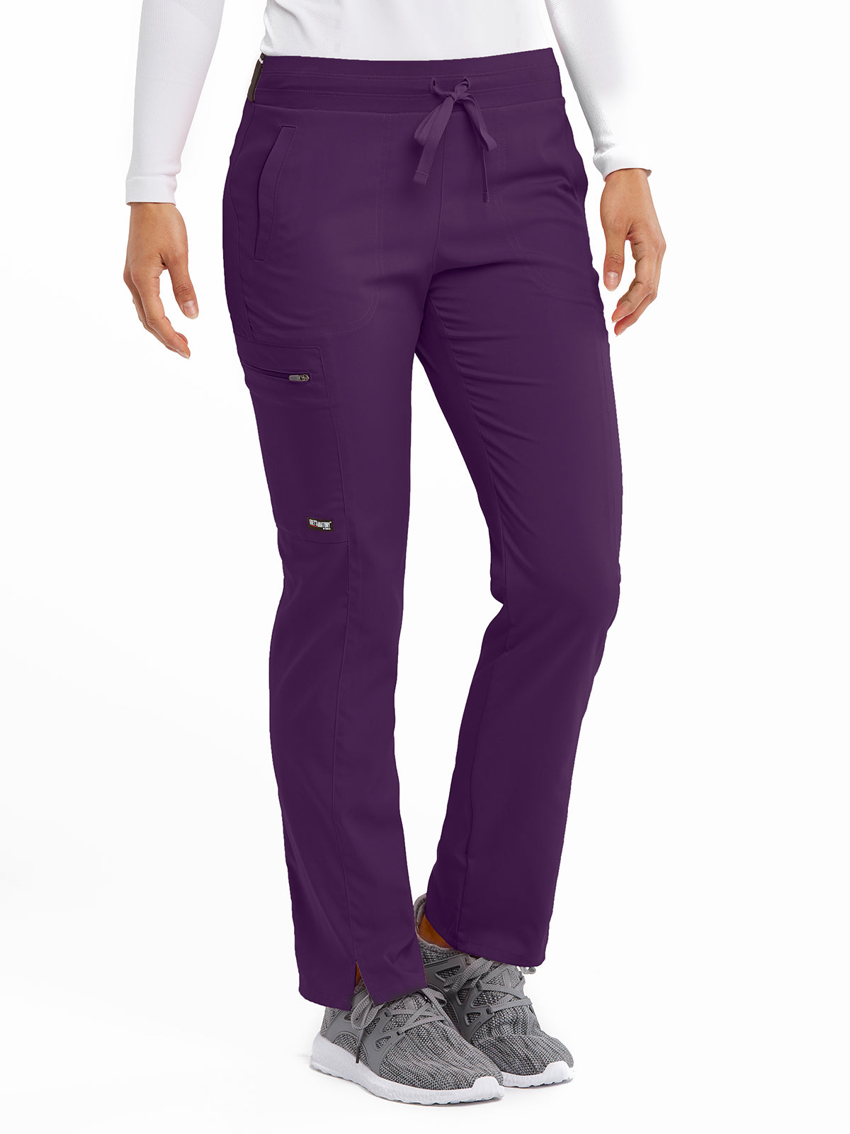 Women's Zip Cargo Pocket Kim Pant - GRSP500 - Eggplant