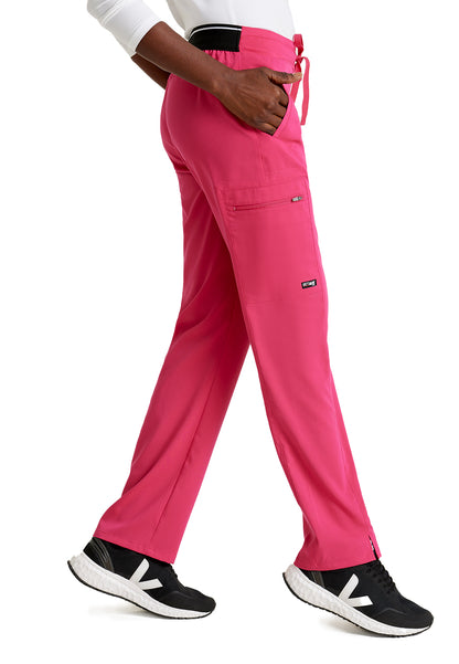 Women's Zip Cargo Pocket Kim Scrub Pant - GRSP500 - Vibrance Pink