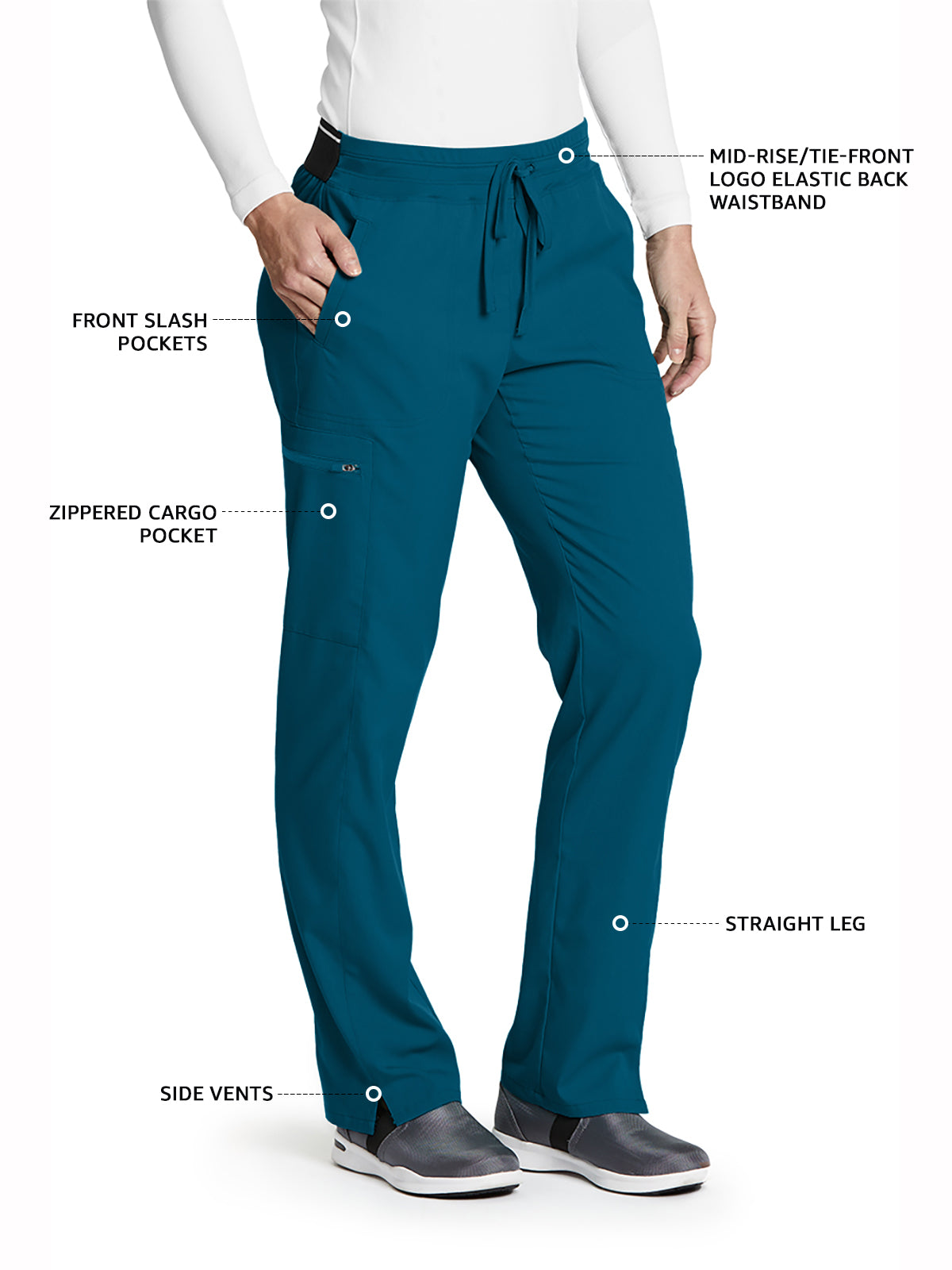 Women's Zip Cargo Pocket Kim Pant - GRSP500 - Bahama