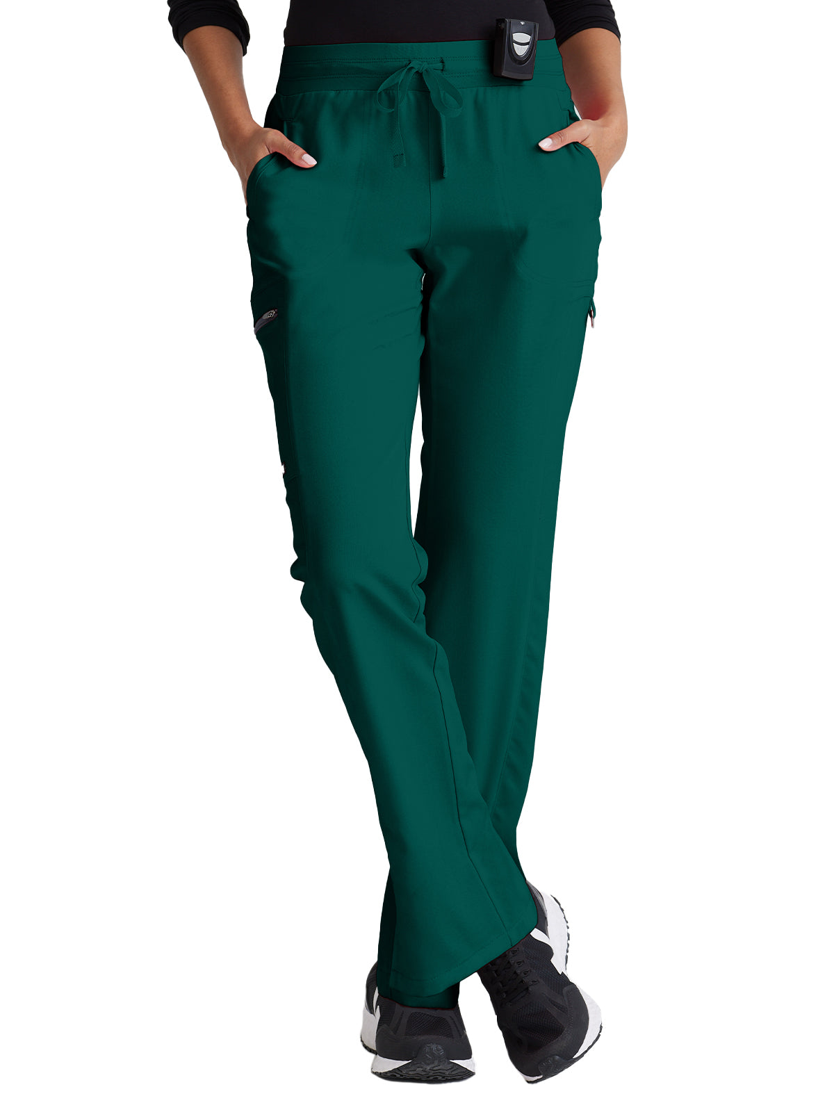 Women's Zip Cargo Pocket Kim Scrub Pant - GRSP500 - Hunter Green