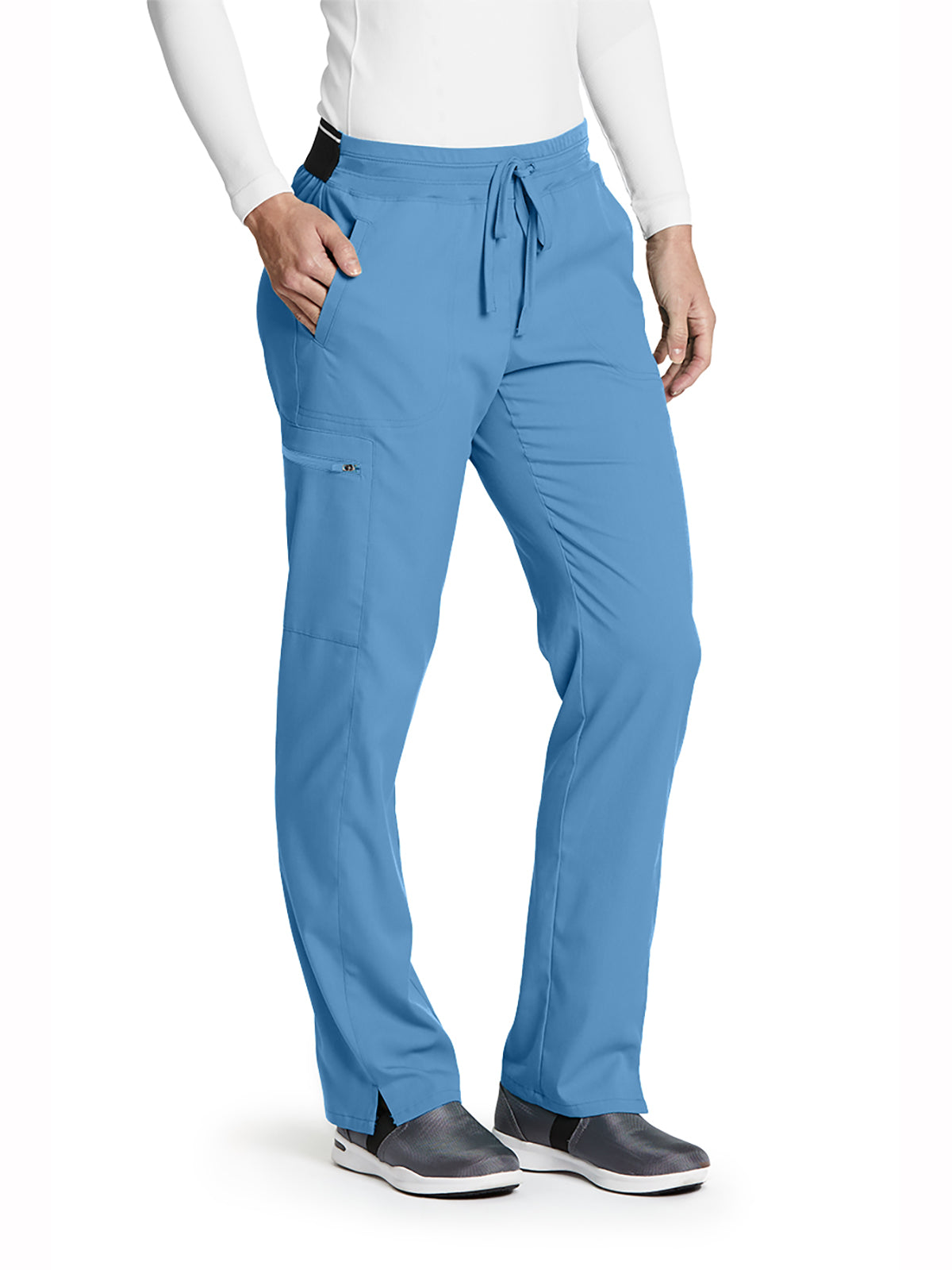 Women's Zip Cargo Pocket Kim Scrub Pant - GRSP500 - Ciel Blue