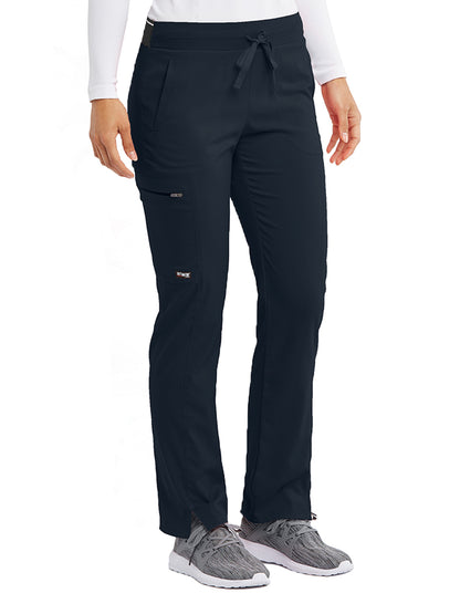 Women's Zip Cargo Pocket Kim Scrub Pant - GRSP500 - Steel