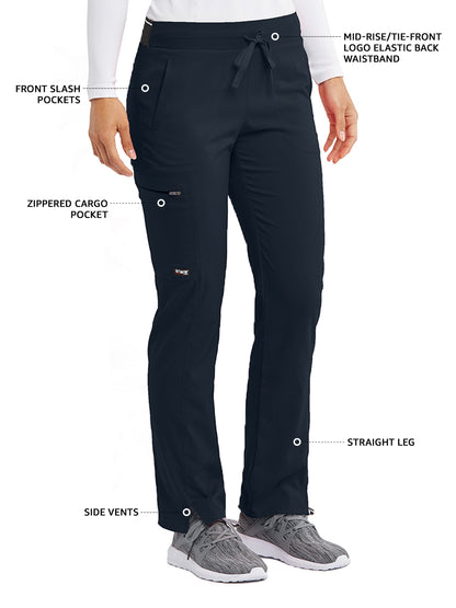 Women's Zip Cargo Pocket Kim Pant - GRSP500 - Steel