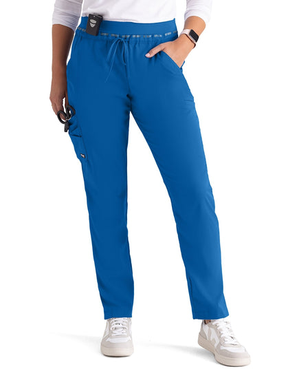 Women's 7-Pocket Serena Scrub Pant - GRSP526 - New Royal