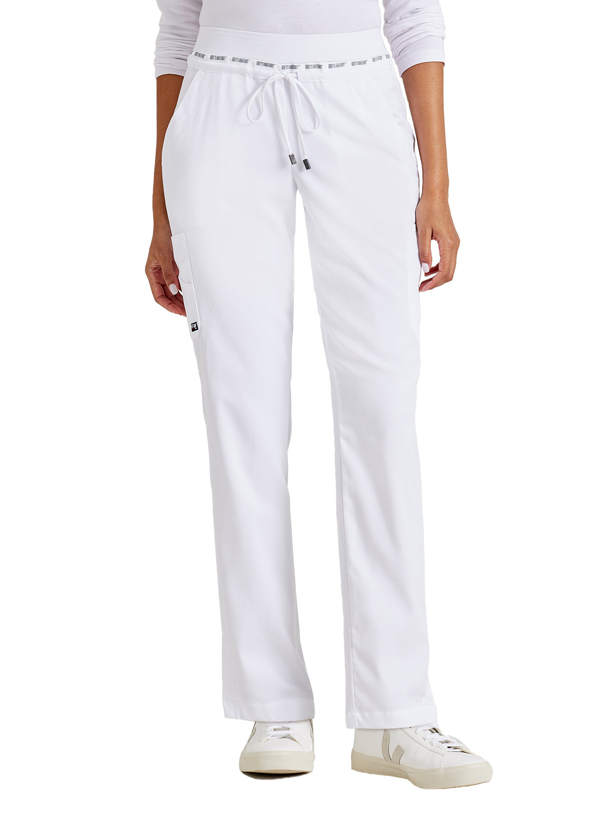 Women's 7-Pocket Serena Scrub Pant - GRSP526 - White