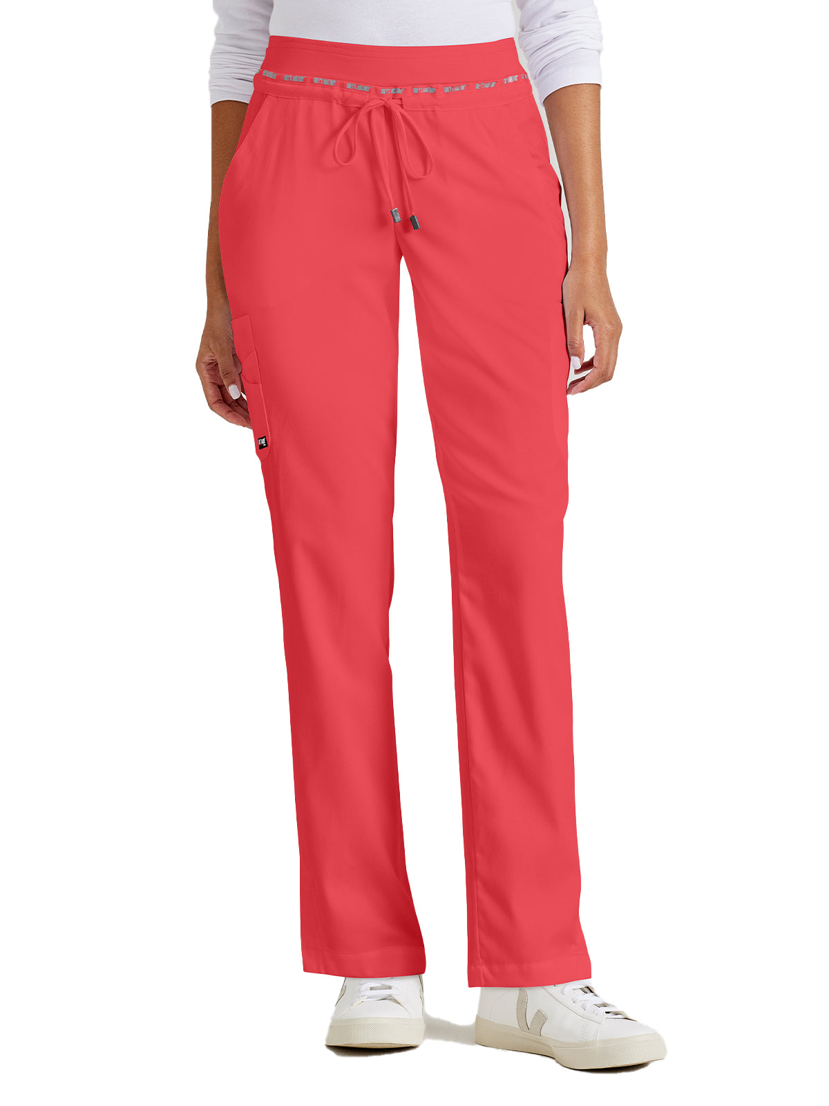 Women's 7-Pocket Serena Scrub Pant - GRSP526 - Coral Love