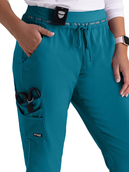 Women's 7-Pocket Serena Scrub Pant - GRSP526 - Bahama