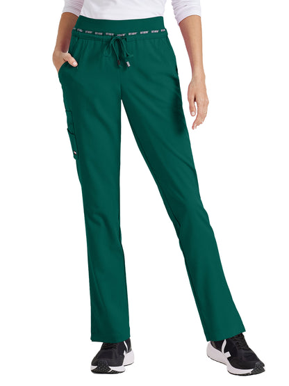 Women's 7-Pocket Serena Scrub Pant - GRSP526 - Hunter Green