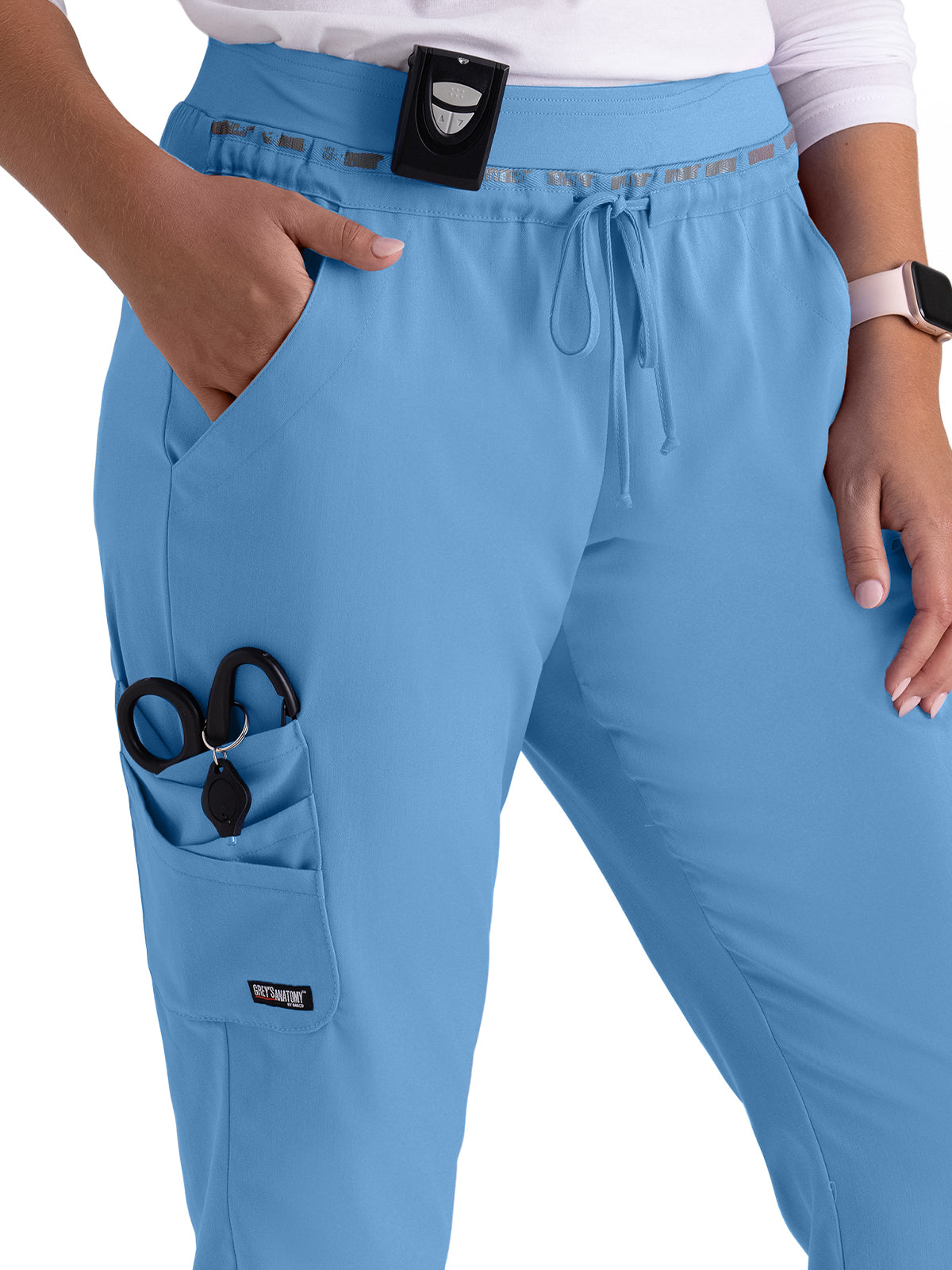 Women's 7-Pocket Serena Scrub Pant - GRSP526 - Ciel Blue