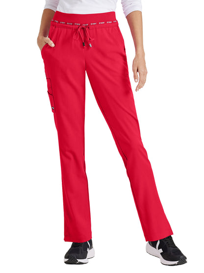 Women's 7-Pocket Serena Scrub Pant - GRSP526 - Scarlet Red