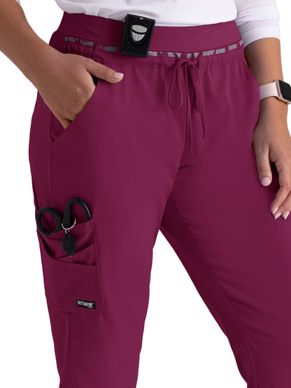 Women's 7-Pocket Serena Scrub Pant - GRSP526 - Wine