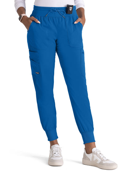 Women's 7-Pocket Carly Jogger Scrub Pant - GRSP527 - New Royal