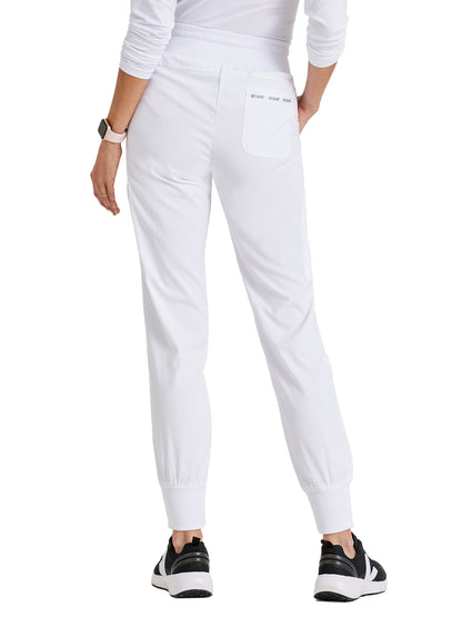 Women's 7-Pocket Carly Jogger Scrub Pant - GRSP527 - White