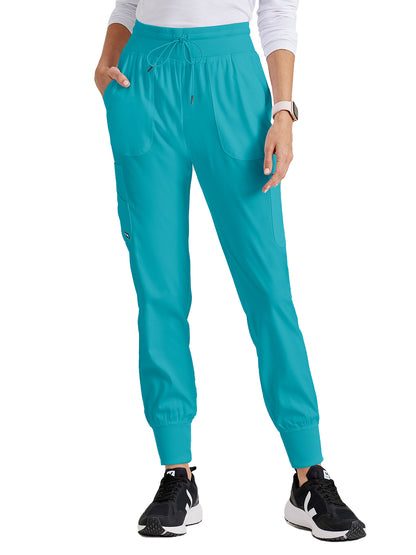 Women's 7-Pocket Carly Jogger Scrub Pant - GRSP527 - Teal