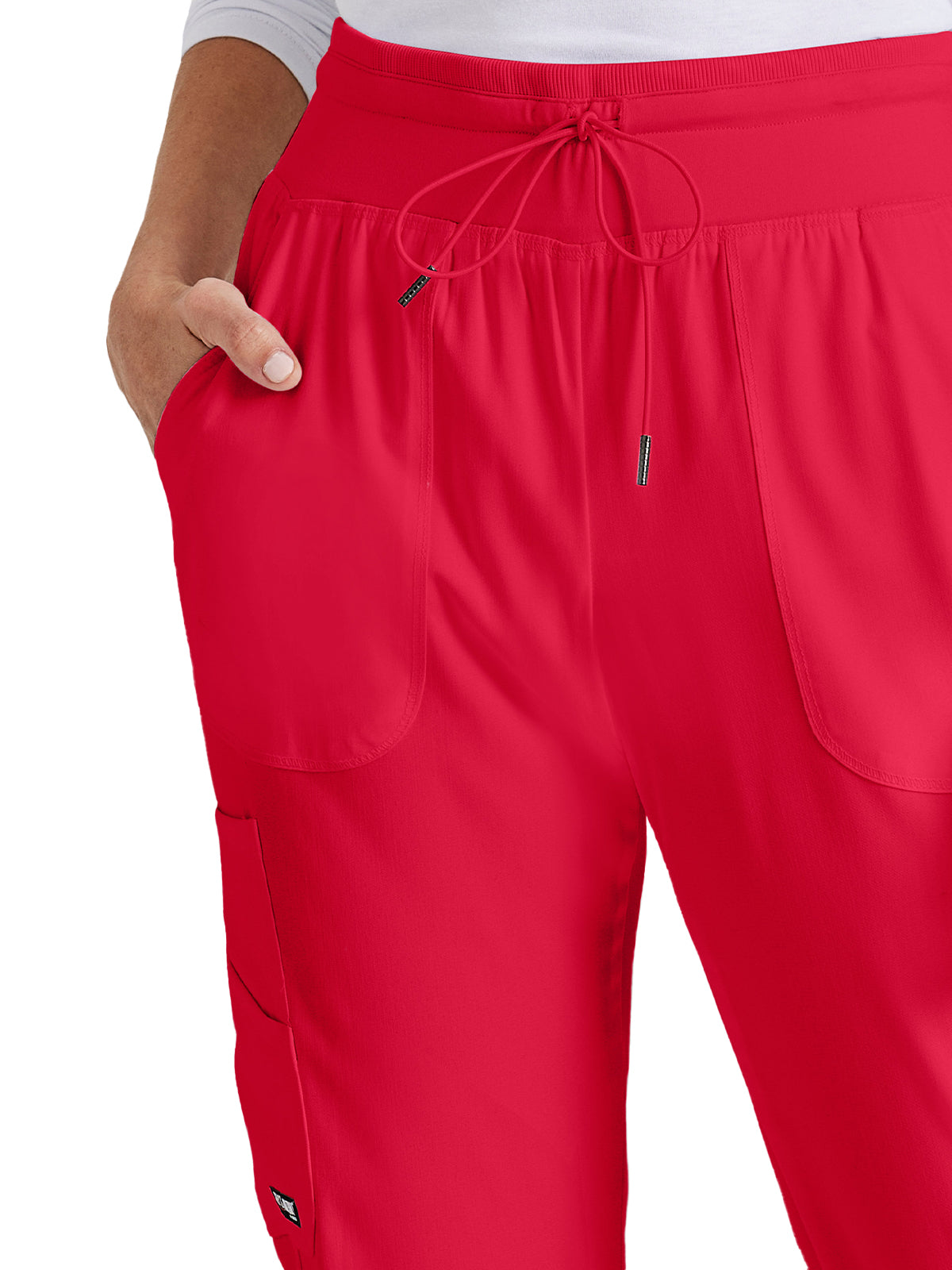 Women's 7-Pocket Carly Jogger Scrub Pant - GRSP527 - Scarlet Red