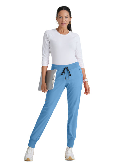 Women's Eden Jogger Scrub Pant - GRSP537 - Ciel Blue