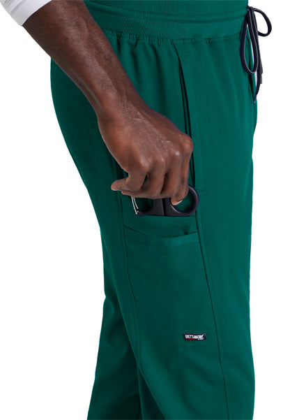 Men's 6 Pocket Straight Scrub Pant - GRSP617 - Hunter Green