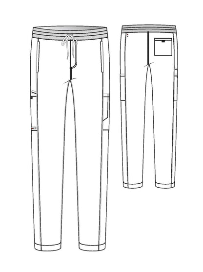 Men's 6 Pocket Straight Scrub Pant - GRSP617 - Indigo (Navy)