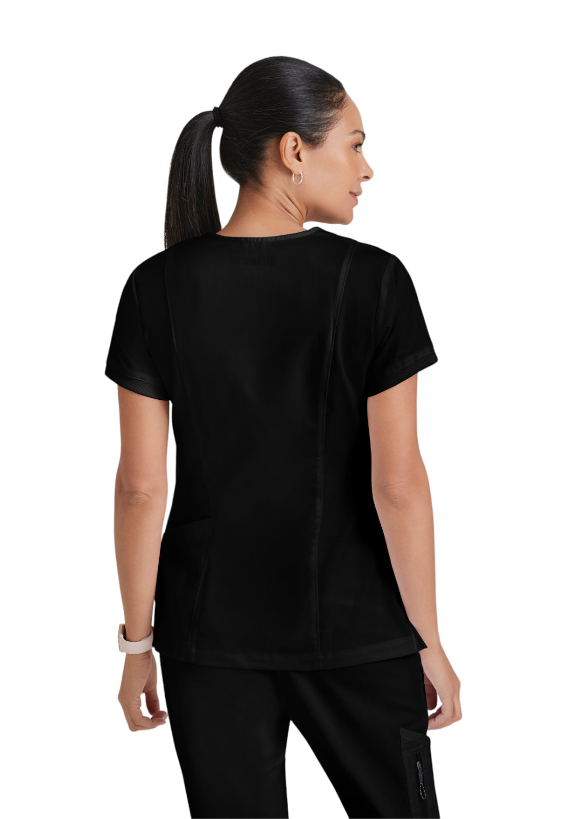 Women's V-Neck Kira Top - GRT049 - Black