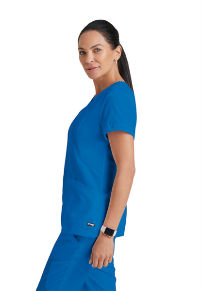 Women's V-Neck Kira Top - GRT049 - New Royal