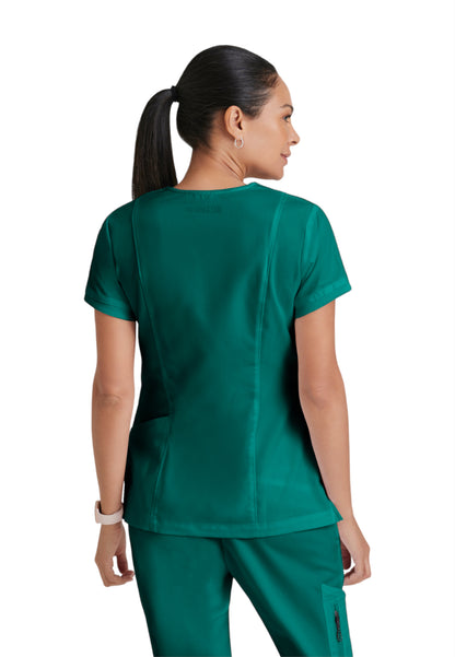 Women's V-Neck Kira Top - GRT049 - Hunter Green