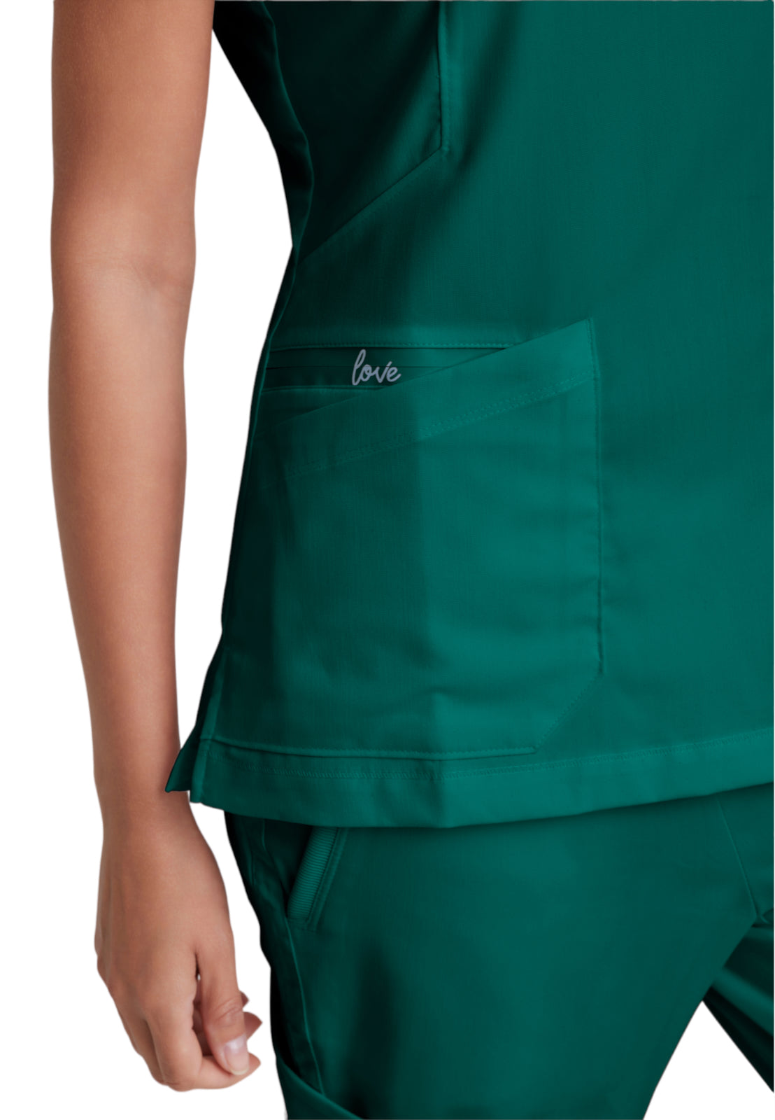 Women's V-Neck Kira Top - GRT049 - Hunter Green