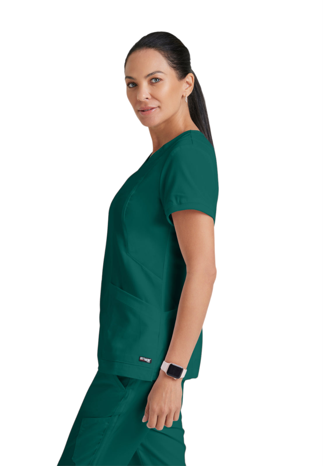 Women's V-Neck Kira Top - GRT049 - Hunter Green