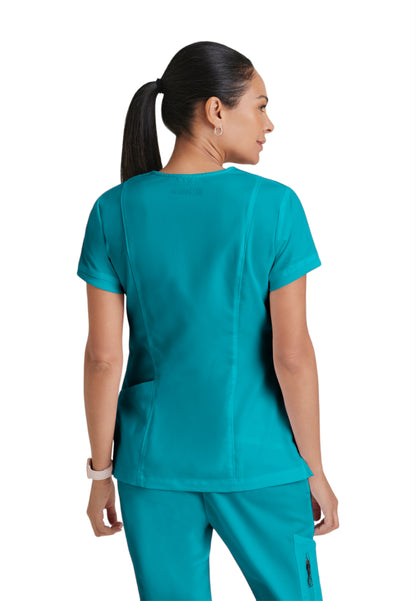 Women's V-Neck Kira Top - GRT049 - Teal