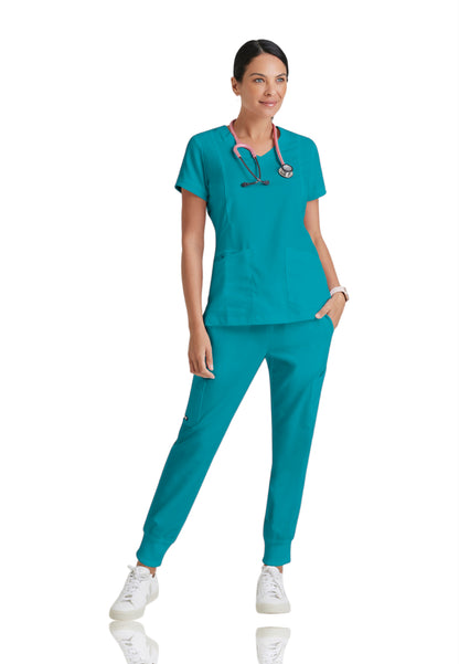 Women's V-Neck Kira Top - GRT049 - Teal